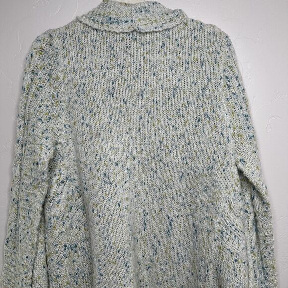 Aratta Silent Journey Open Front Cable Knit Cardigan Size L Large Lace Cuffs - Picture 10 of 16